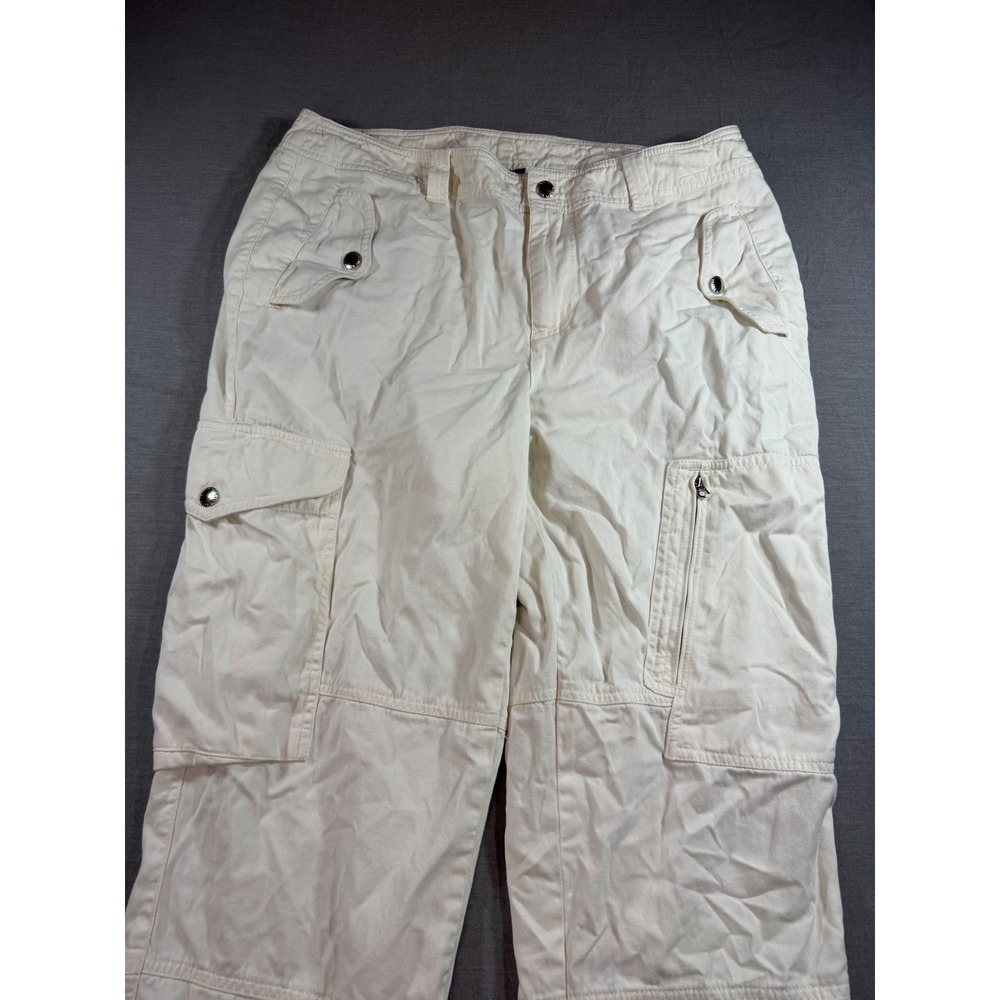 Lauren Ralph Lauren Cargo Pants Womens 14W White Excellent Wide Leg Utility - Picture 7 of 8